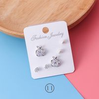 Alloy Korea Flowers Earring  (1) Nhms1312-1 main image 3