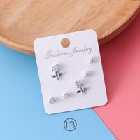 Alloy Korea Flowers Earring  (1) Nhms1312-1 main image 11