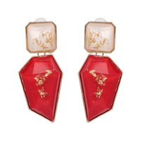 Plastic Fashion Geometric Earring  (red) Nhjj5108-red main image 2