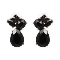 Imitated Crystal&cz Fashion Geometric Earring  (black) Nhjj5116-black main image 1