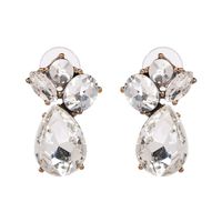Jujia Neue Glas Diamant Ohrringe Persönlichkeit Temperament Ohrringe Hersteller Direkte Genehmigung 2 Farbe 51181 main image 3