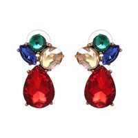 Jujia Neue Glas Diamant Ohrringe Persönlichkeit Temperament Ohrringe Hersteller Direkte Genehmigung 2 Farbe 51181 main image 4