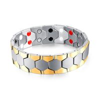 Titanium&stainless Steel Fashion Geometric Bracelet  (steel Color) Nhop2936-steel-color main image 1