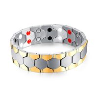 Titanium&stainless Steel Fashion Geometric Bracelet  (steel Color) Nhop2936-steel-color main image 2