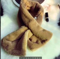 Fashion Faux Rabbit Fur  Scarf (beige)  Nhcj0011-beige main image 7