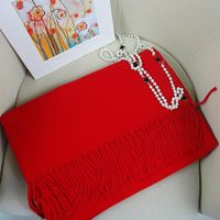 Vintage Imitation Cashmere  Scarf (red)  Nhcj0020-red main image 4