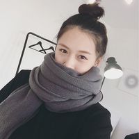 Cute Knitted Wool  Scarf (navy)  Nhcj0102-navy main image 5