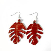 Natural Stone Fashion  Earring  (red) Nhom0874-red main image 4