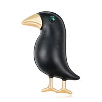 Europe Et Amérique Creative Corsage Personnalité De La Mode Super Chaude Noir Petit Corbeau Broche Animal Sauvage Broche main image 2