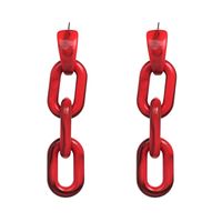 Plastic Fashion Geometric Earring  (red) Nhjj5133-red main image 1