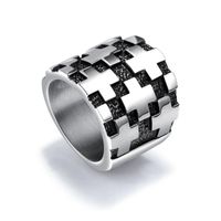 Titanium&stainless Steel Fashion Geometric Ring  (us No. 7) Nhop2956-us-no-7 main image 1