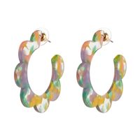 Simple Style C Shape No Inlaid Earrings Ear Studs main image 5