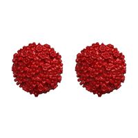 Alloy Simple Geometric Earring  (red) Nhjj5067-red main image 2