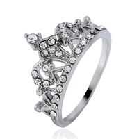 Souhaite Chaude 2018 Nouvelle Couronne De Femmes Anneau Bague En Diamant Coréenne Bijoux Creative Cadeau D'une Seule Pièce Dropshipping main image 2