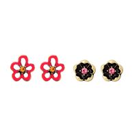 Bijoux Vintage Baisse De Pétrole Mignon Fleurs Boucles D'oreilles Simple Et Compact Tout-match Boucles D'oreilles Combinaison Ed00347c main image 2