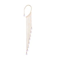 Oreille Clip Femelle Pas Percé Personnalité Creative Perle Fleur Boucles D'oreilles Mode Coréenne Plume Antique Style Oreille Pendaison Ed01553c main image 6