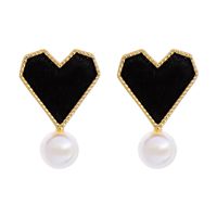 Alloy Korea Sweetheart Earring  (black-1) Nhqd5580-black-1 main image 1