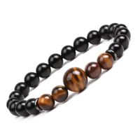 Vente Chaude 8mm Noir Agate Perles Diy Bracelet Oeil De Tigre main image 2