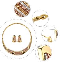 Commerce Extérieur Vente Chaude Populaire Ornement Fabricants Fournir Alliage Chaîne Collier Oreille Stud Deux Pièces Ensemble De Bijoux main image 2