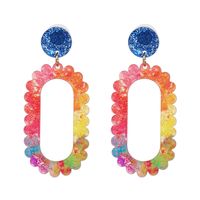 Plastic Fashion Geometric Earring  (color) Nhjj5205-color main image 3