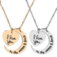 Titanium&stainless Steel Fashion Sweetheart Necklace  (steel Color) Nhhf1058-steel-color main image 2