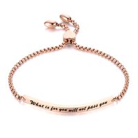 Europe Et En Amérique Croix Frontière Vente Chaude Titane Ornement Femmes De Bracelet Inspiré Anglais Phrase Courte En Acier Inoxydable Courbe Marque Tirez Bracelet main image 2