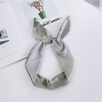 Containing Aluminum Wire New Solid Color Hair Band Small Scarf Silk Scarf Women's Spring And Autumn Summer All-matching Korean Ornament Multi-color main image 5
