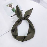 Containing Aluminum Wire New Solid Color Hair Band Small Scarf Silk Scarf Women's Spring And Autumn Summer All-matching Korean Ornament Multi-color main image 6