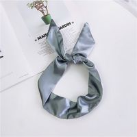 Containing Aluminum Wire New Solid Color Hair Band Small Scarf Silk Scarf Women's Spring And Autumn Summer All-matching Korean Ornament Multi-color main image 7
