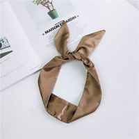 Containing Aluminum Wire New Solid Color Hair Band Small Scarf Silk Scarf Women's Spring And Autumn Summer All-matching Korean Ornament Multi-color main image 8