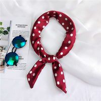 70 New Polka Dot Small Square Towel Scarf Women's Spring And Autumn Summer Professional Korean Style Fashion All-matching Scarf Decorations Scarf main image 3