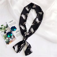 New Korean Style Long Small Silk Scarf Women's Spring And Autumn Summer Double-sided Versatile Small Scarf Professional Scarf Scarf Wholesale main image 5