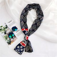 New Korean Style Long Small Silk Scarf Women's Spring And Autumn Summer Double-sided Versatile Small Scarf Professional Scarf Scarf Wholesale main image 11