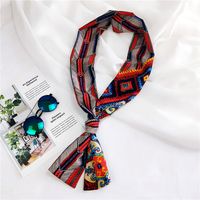 New Korean Style Long Small Silk Scarf Women's Spring And Autumn Summer Double-sided Versatile Small Scarf Professional Scarf Scarf Wholesale main image 13