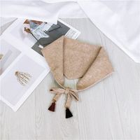 New Pure Color Children's Diamond Scarf Korean Autumn And Winter Baby Fringe Bib Boys And Girls Fashion All-matching Warm main image 5