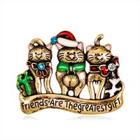 Série De Noël Corsage Européen Et Américain De Mode De Bande Dessinée Trois Kitty Broche Ventes Directes D'usine Spot main image 3