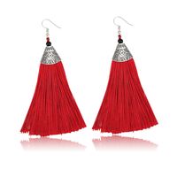 Alloy Bohemia Tassel Earring  (61189528 Red) Nhxs1847-61189528-red main image 1