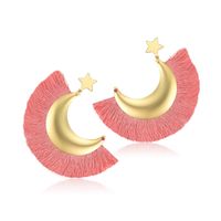 Alloy Bohemia Tassel Earring  (61189522b Pink) Nhxs1869-61189522b-pink main image 2