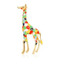 Heiß Verkaufte Europäische Und Amerikanische Accessoires High-end-mode Tier Brosche Exquisite Giraffe Tropf Öl Bekleidungs Zubehör Unisex main image 1