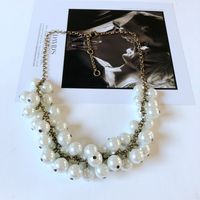 Fabrik Direkt Verkauf Kurze Kette Glas Perlenkette Retro Goldene Perlenkette Grenz Überschreitende Export Schmuck Halskette main image 1