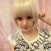 Peluca Femenina Recta Flequillo Cosplay Beige Bobhaircut Comercio Exterior Cara Reparación Pelo Corto Bob Corte De Pelo Peluca Al Por Mayor main image 3