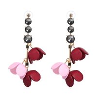 Alloy Fashion Flowers Earring  (red) Nhjj5227-red main image 1