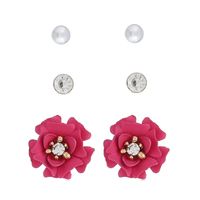 Original Earrings Cross-border New Arrival Korean Style Hot Sale New Products Many-to-one Card Flower Metal Ear Studs Earrings Wholesale main image 2
