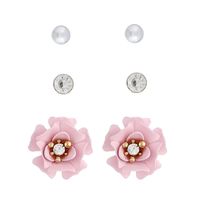 Original Earrings Cross-border New Arrival Korean Style Hot Sale New Products Many-to-one Card Flower Metal Ear Studs Earrings Wholesale main image 3