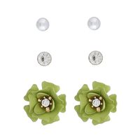 Original Earrings Cross-border New Arrival Korean Style Hot Sale New Products Many-to-one Card Flower Metal Ear Studs Earrings Wholesale main image 5