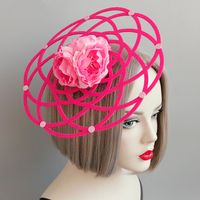 Flower Top Hat Nightclub Bar Dj Travel Photography Stage Performance Makeup Party Matching Hat Ornament Fj-192 main image 2
