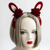 Alloy Fashion Flowers Hair Accessories  (deep Wine Red) Nhjh0095-deep-wine-red main image 1