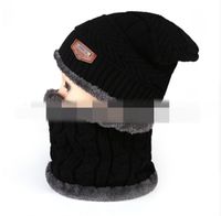Hat Men's Winter Warm Wool Hat Thickened Knitted Hat Sets Cap Men's Bag Cap Cotton-padded Cap Winter Hat Men's Youth main image 1