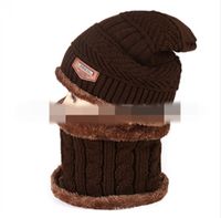 Hat Men's Winter Warm Wool Hat Thickened Knitted Hat Sets Cap Men's Bag Cap Cotton-padded Cap Winter Hat Men's Youth main image 16