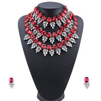 Imitated Crystal&cz Bohemia  Necklace  (red) Nhjq10851-red main image 1